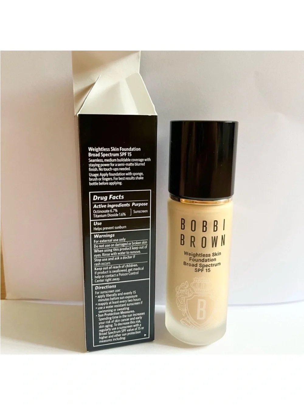 BOBBI BROWN SKIN LONG WEAR WEIGHTLESS FOUNDATION # W-036Warm Sand